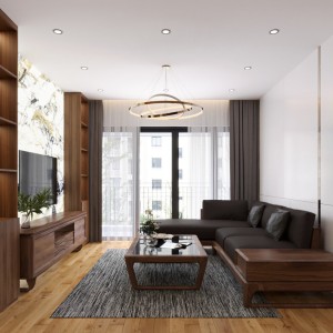Thiết kế nội thất chung cư bằng gỗ công nghiệp An Cường theo phong cách hiện đại