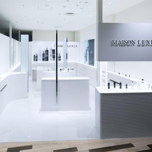 Thiết kế shop mỹ phẩm Maison sang trọng và hiện đại