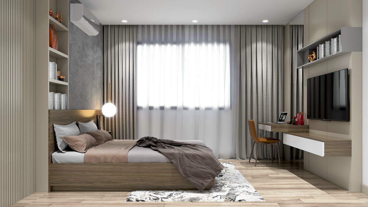 thiết kế nội thất phòng ngủ chung cư