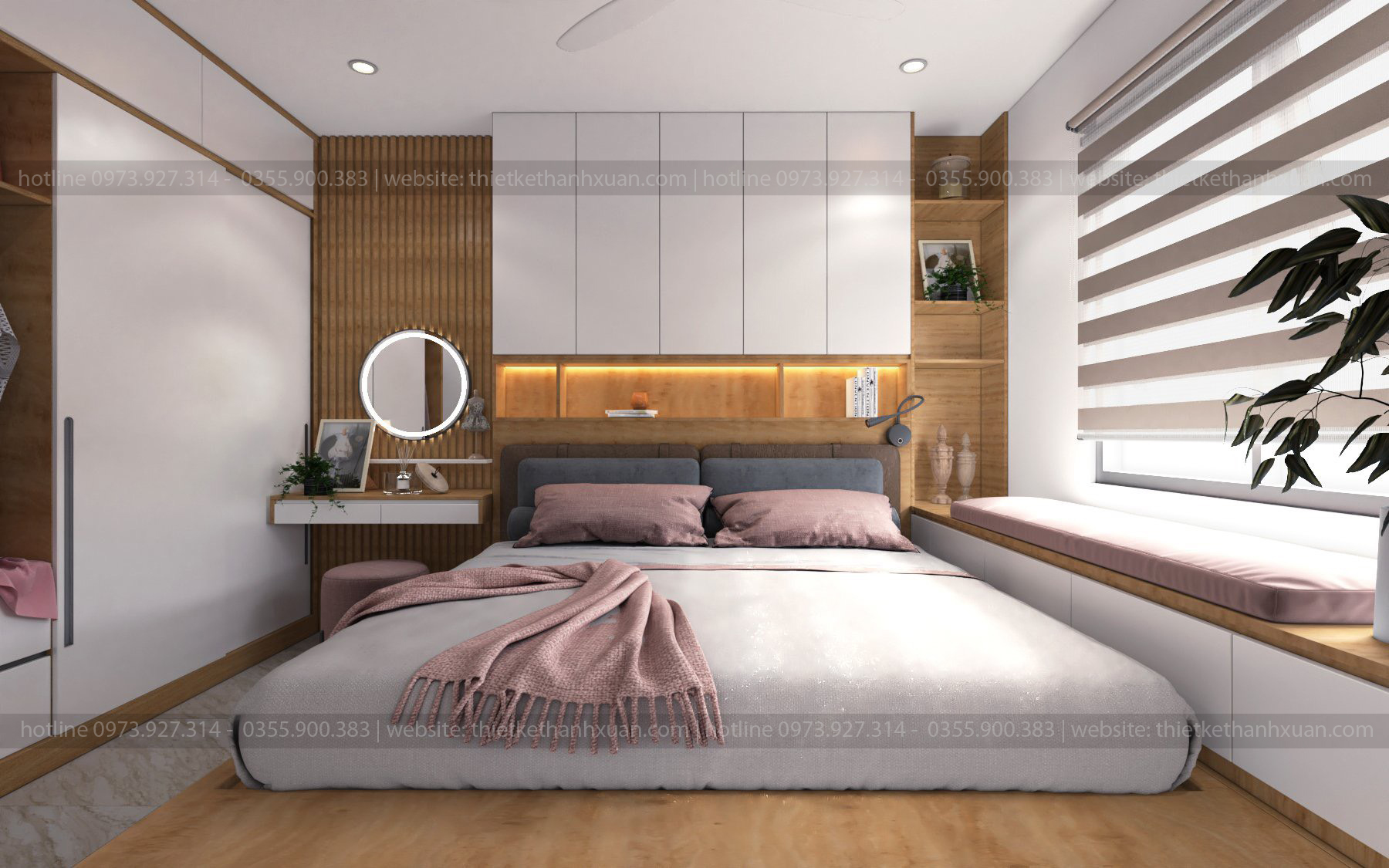 thiết kế chung cư hạng mục phòng ngủ