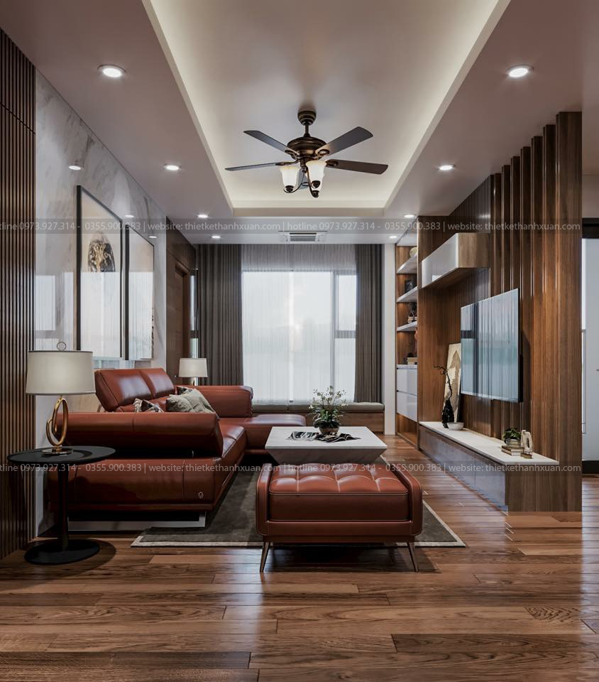 thiết kế phong khách chung cư 78m2